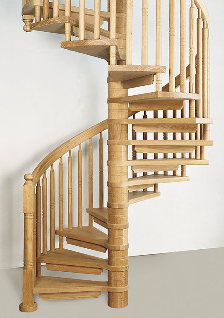 Spiral staircase model with wooden structure n.06