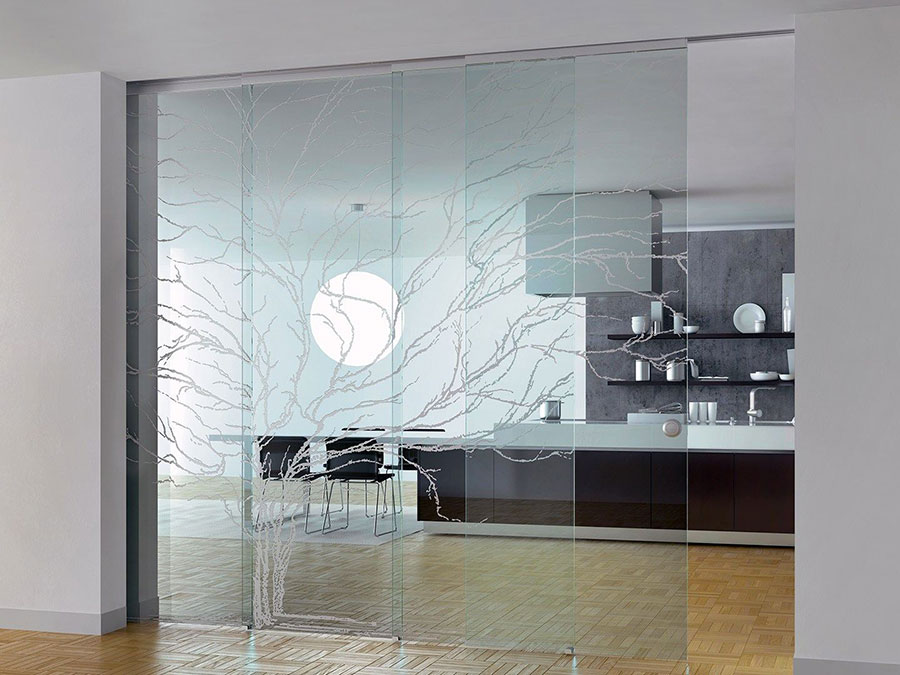 Sliding Glass Dividing Wall Model for Homes # 08