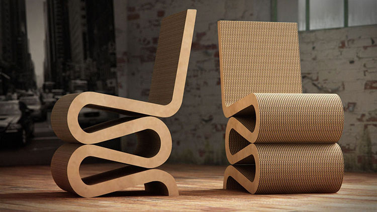 Wiggle Side Chair by Frank Gehry