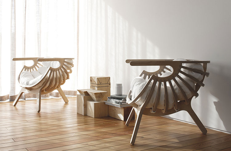 Shell armchair by Branca Lisboa