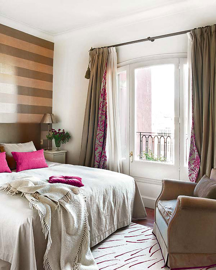 Romantic bedroom with taupe n.17
