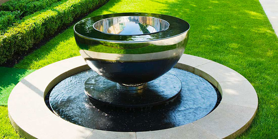 Modern Steel Garden Fountain Model 02