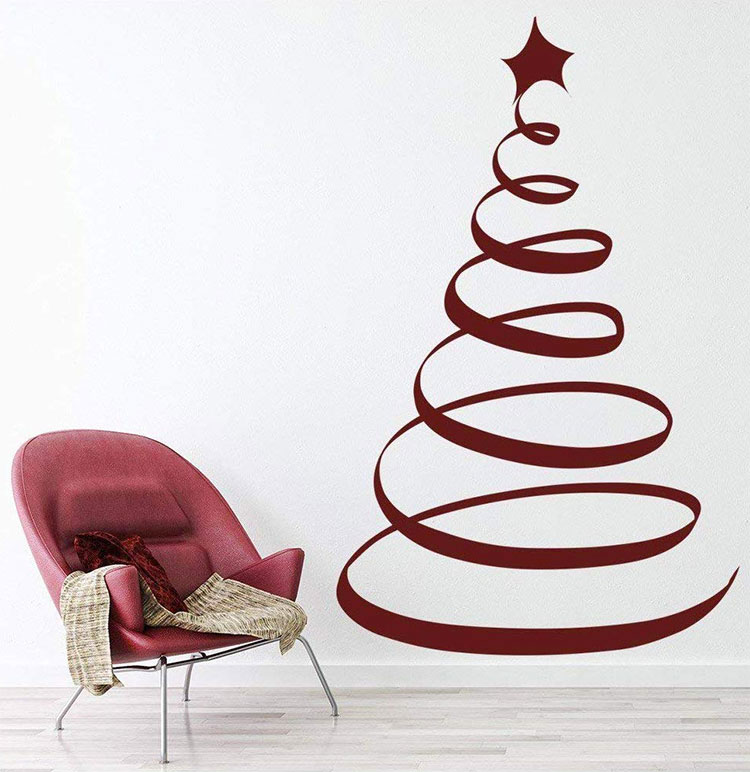 Modern Adhesive Christmas Tree Template # 01