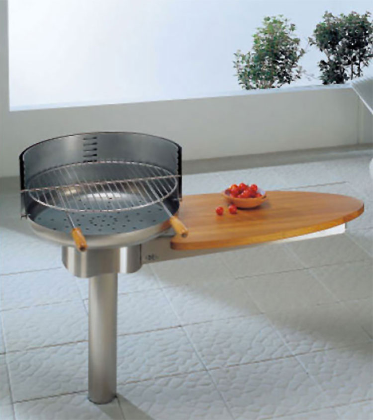 Barbecue model with a modern wood-burning design n.04