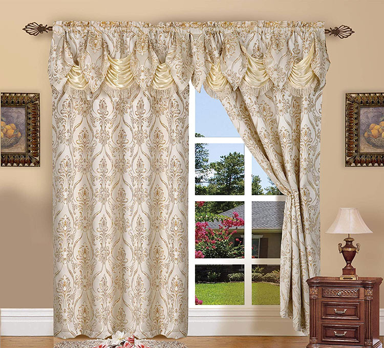 Classic dining room curtains pattern 08