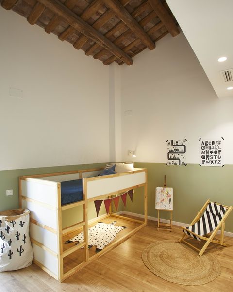 single-family house project by laiaubia studio children's bedroom bunk bed and hammock