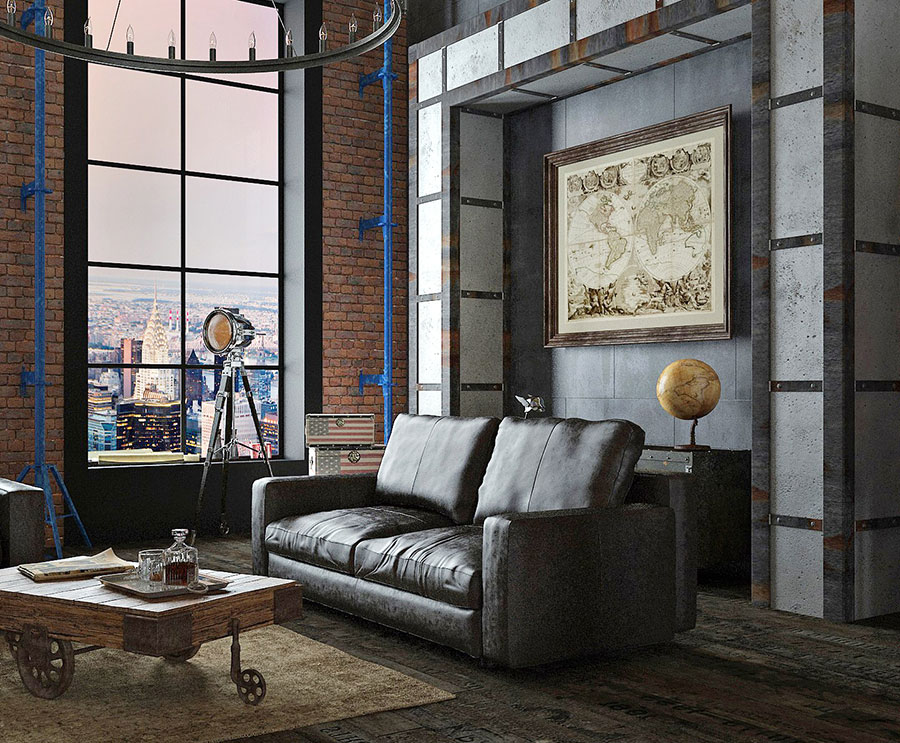 Furniture ideas for an American style loft # 04