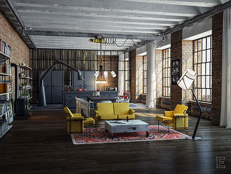 Furniture ideas for an American style loft # 13