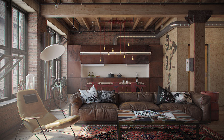 Furniture ideas for an American style loft # 09