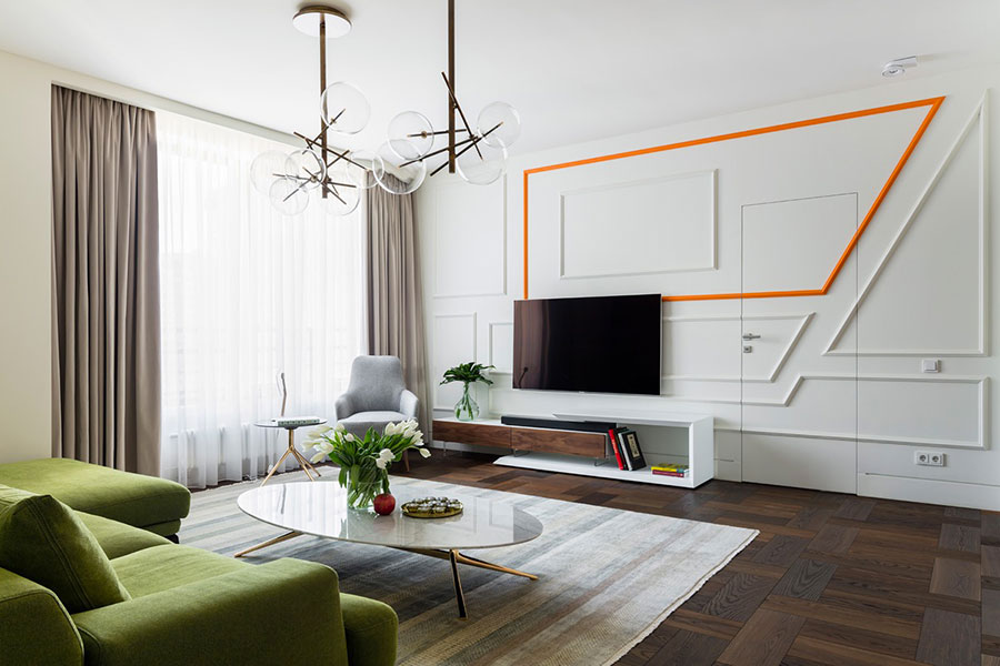 Ideas for furnishing a tv wall with an original design n.13