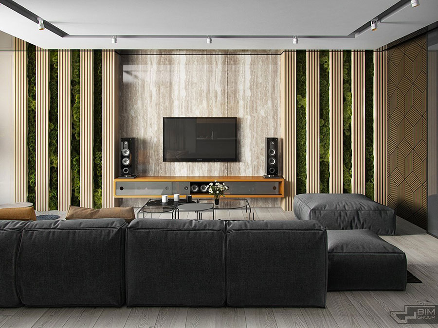 Ideas for decorating a tv wall with an original design n.17