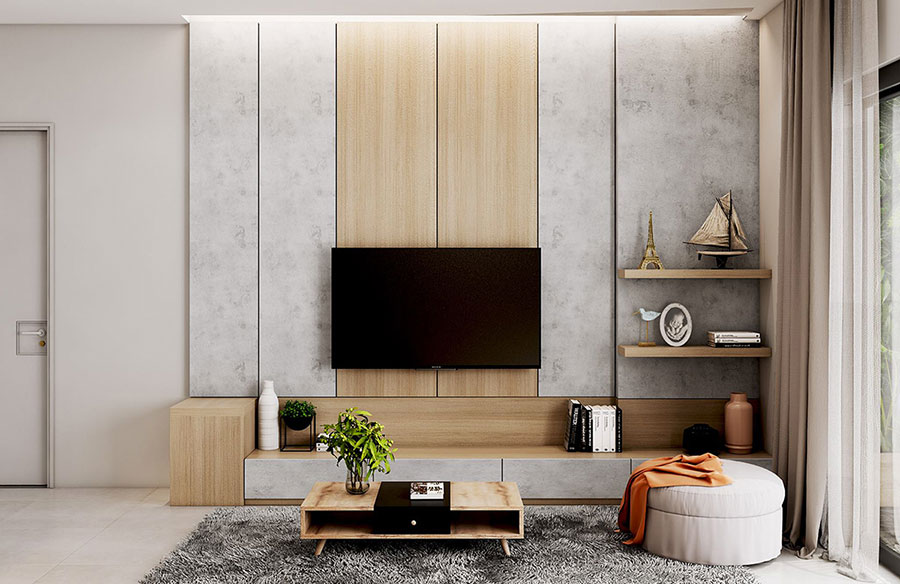 Ideas for decorating a tv wall with an original design n.10