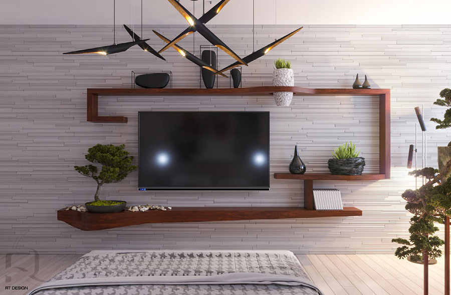 Ideas for furnishing a tv wall with an original design n.33