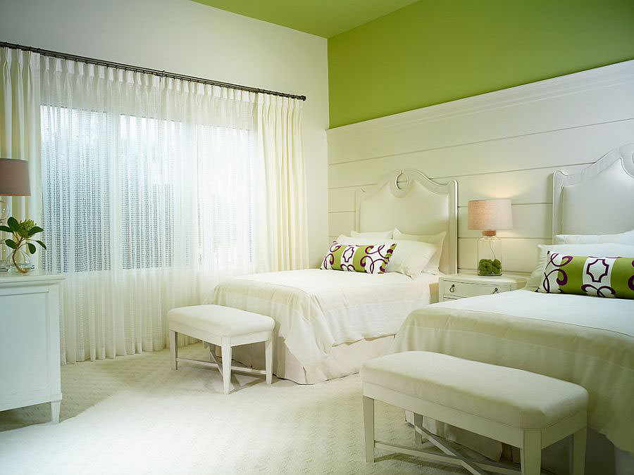 Bedroom in shades of green n.10