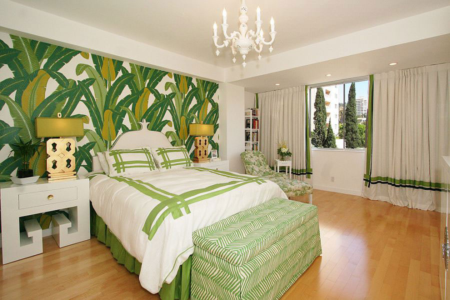 Bedroom in shades of green n.11