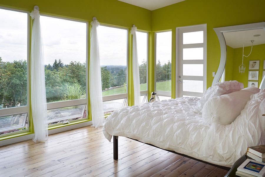 Bedroom in shades of green no.08
