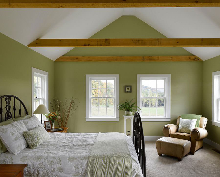 Bedroom in shades of green # 23