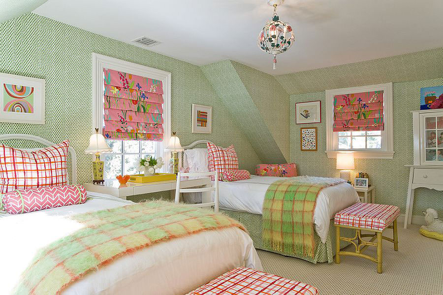 Bedroom in shades of green n.19