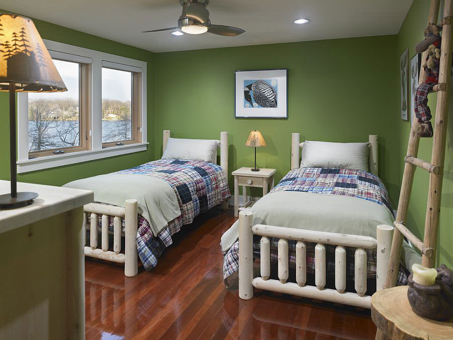 Bedroom in shades of green no.21