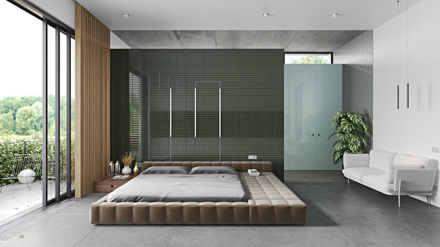 Ideas for furnishing green design bedrooms n.01
