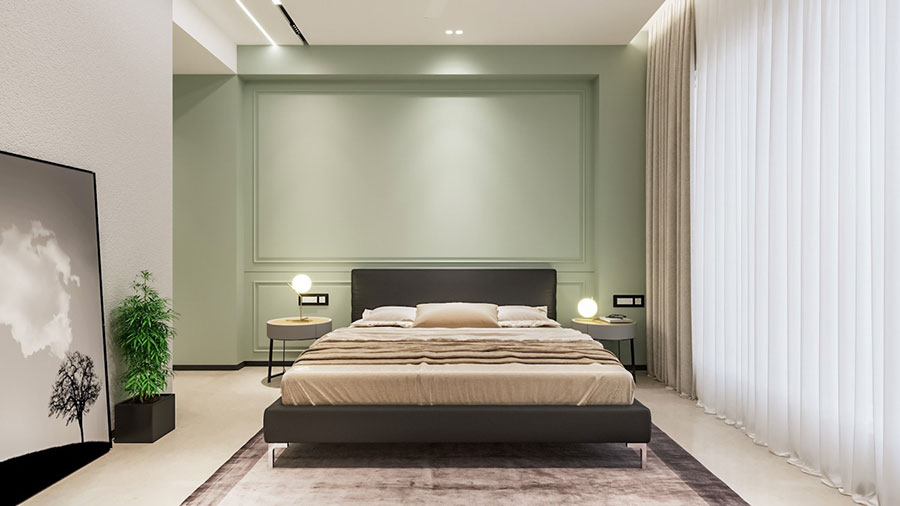 Ideas for furnishing green design bedrooms n.09