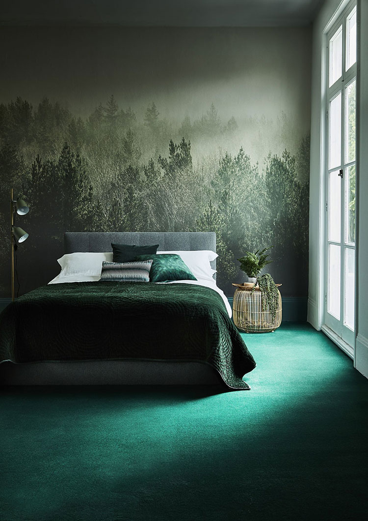 Ideas for an emerald green bedroom # 2