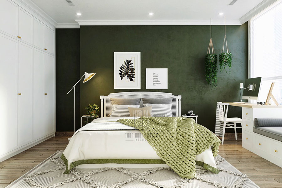 Ideas for decorating green design bedrooms n.12