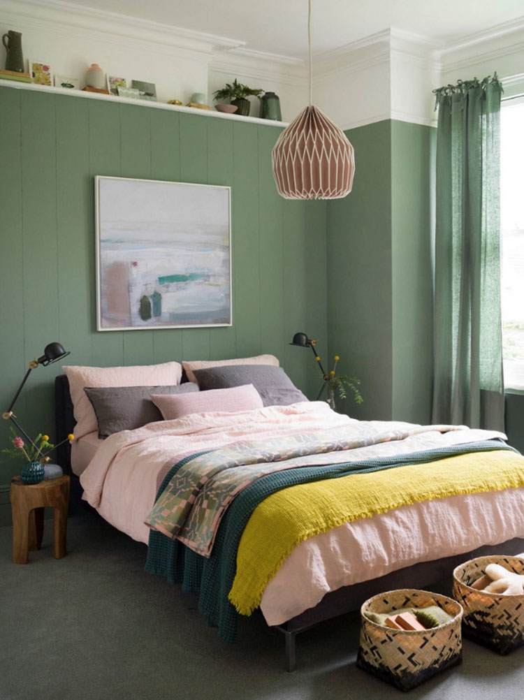 Ideas for furnishing green design bedrooms n.20
