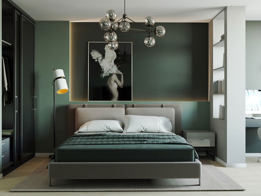 Ideas for decorating green design bedrooms # 17