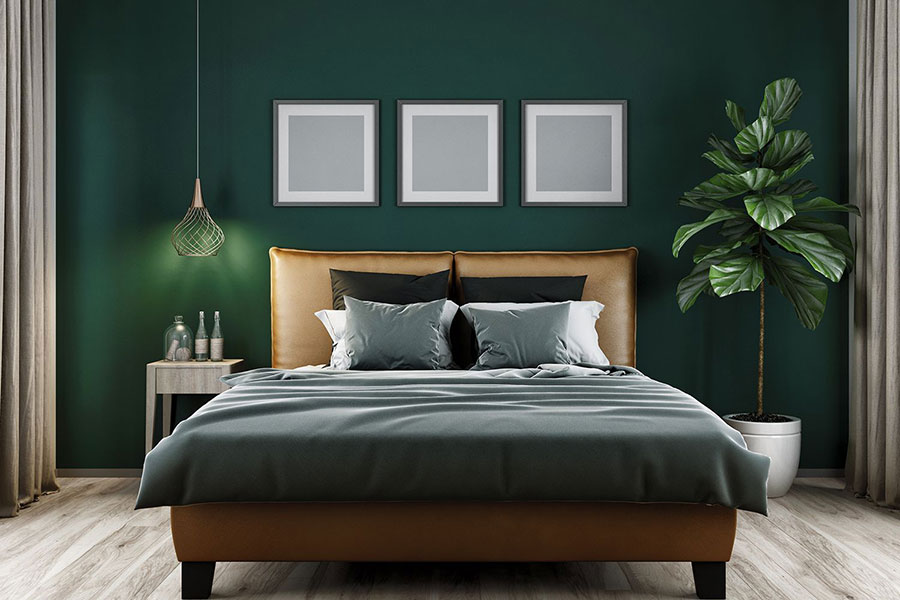 Dark Green Bedroom Ideas # 1