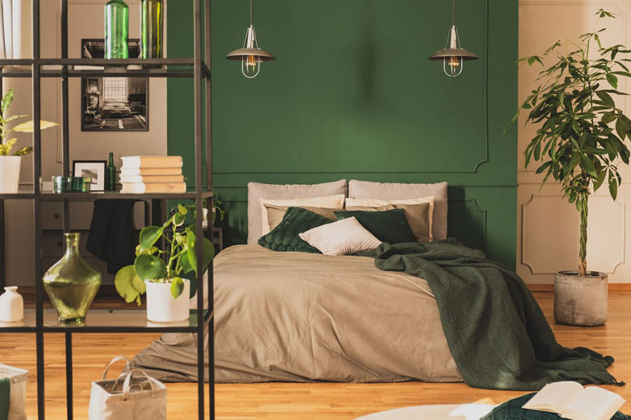 Dark Green Bedroom Ideas # 3