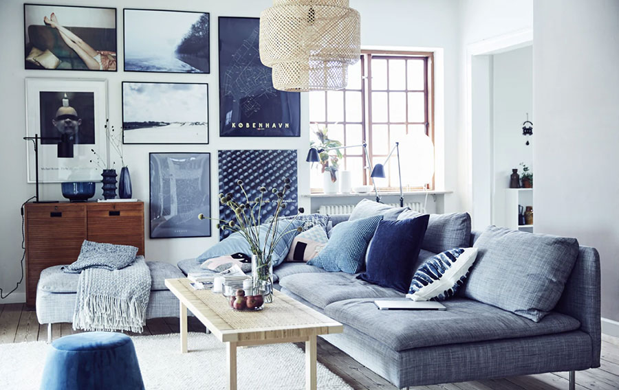 How to furnish the living room of an Ikea beach house n.2