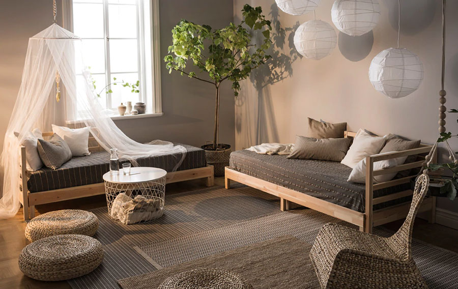 How to furnish the living room of an Ikea beach house n.3