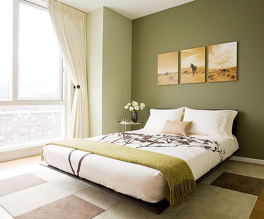Bedroom in shades of green n.01