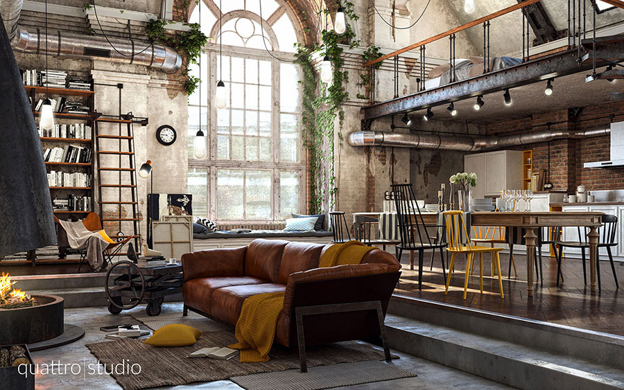 Furniture ideas for an American style loft # 01